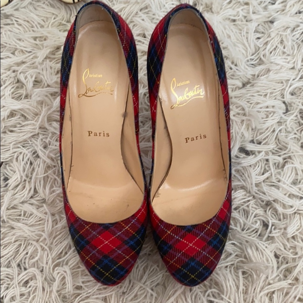 Plaid Christian Louboutim Heels